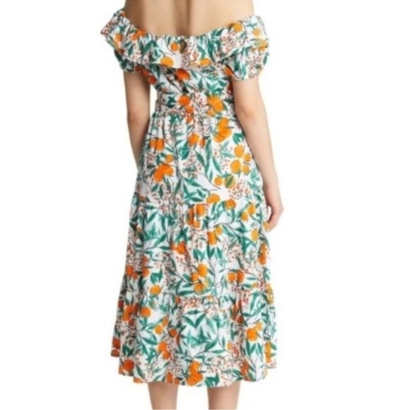 Rachel Parcell Orange Blossom midi dress off the shoulder excellent Size 16 - Picture 10 of 12